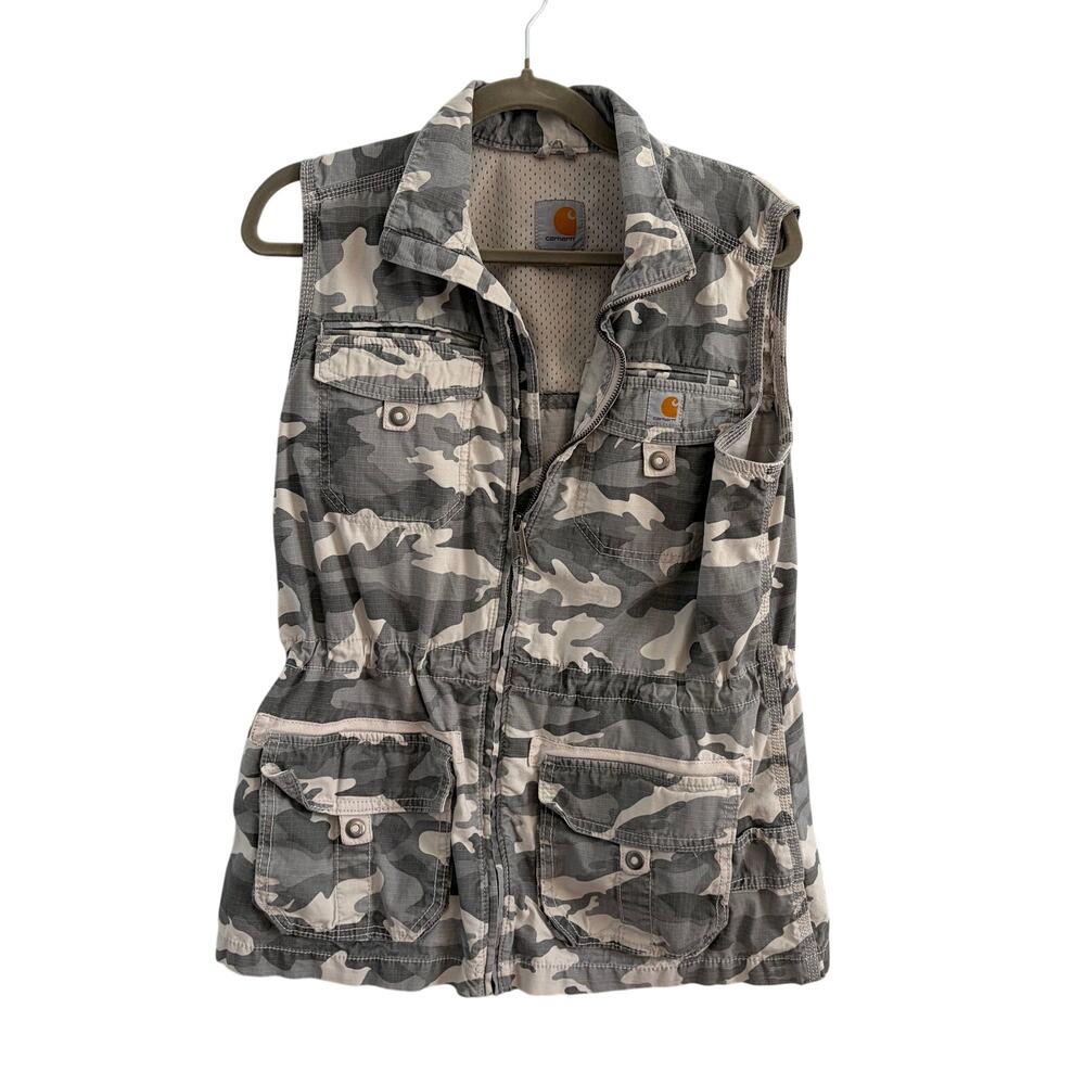 Carhartt El Paso Utility Vest Camouflage Women's Size Medium 8/10